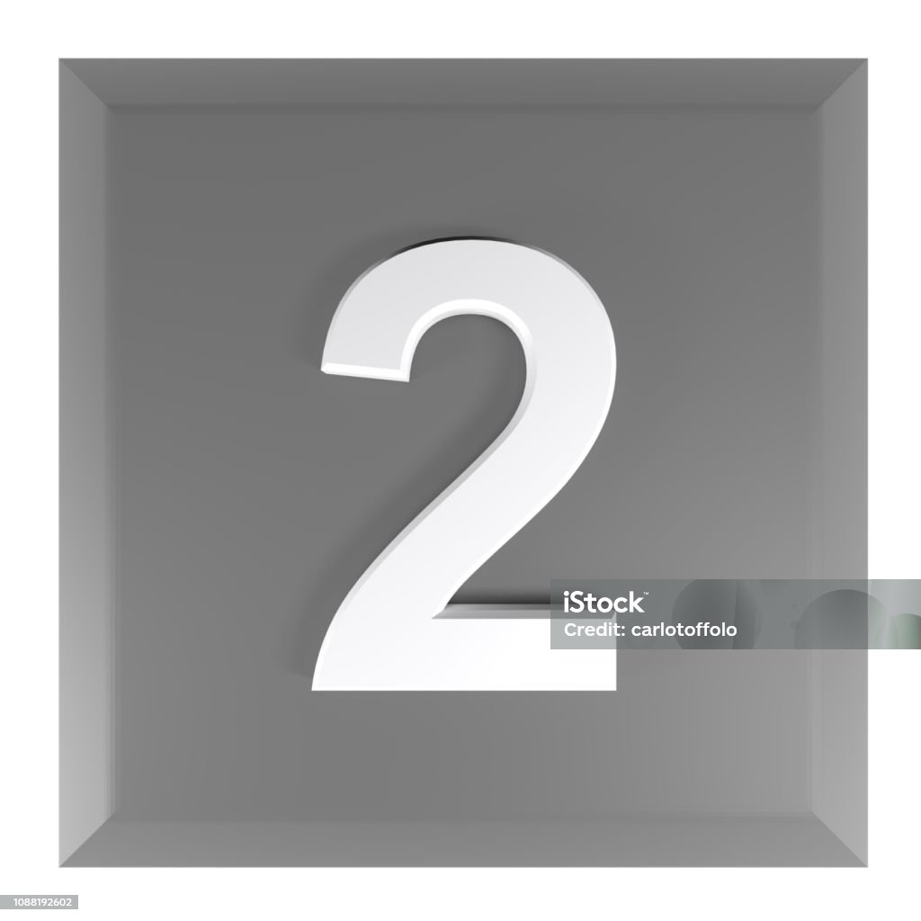 Number Two Square Background Number 2 Square Black Push Button 3d Rendering Illustration Stock Photo ...