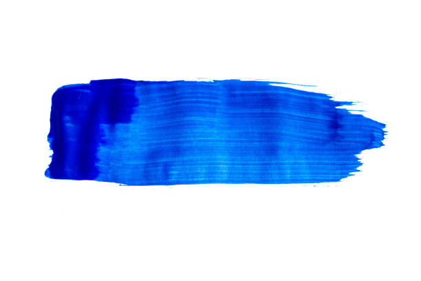 istock Blue watercolor brushstroke pattern isolated on white background 1088202974