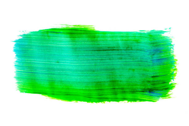 istock Green Blue watercolor brushstroke pattern isolated on white background 1088203202