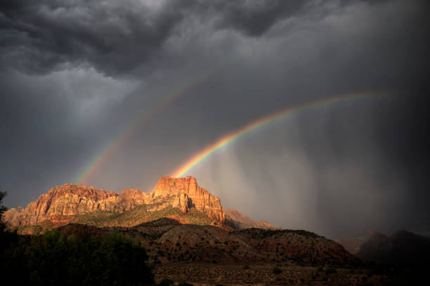 Zion Rainbows stock photo