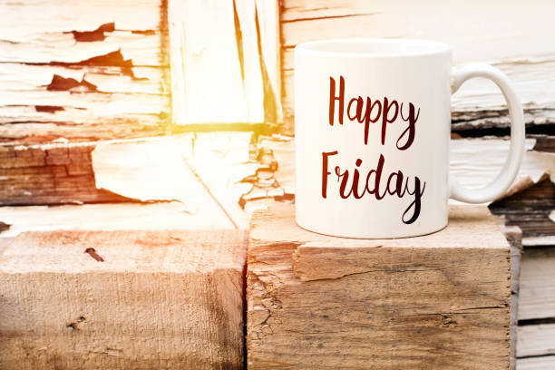 istock text happy friday on cup of aromatic coffee on wooden cube 1088215542