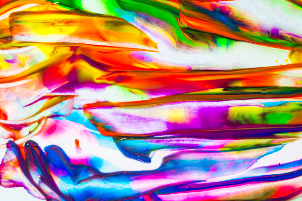 Abstract art colourful background. Hand-painted background. SELF MADE. - Image