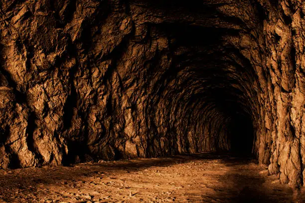 Photo of The stone secret cave inside