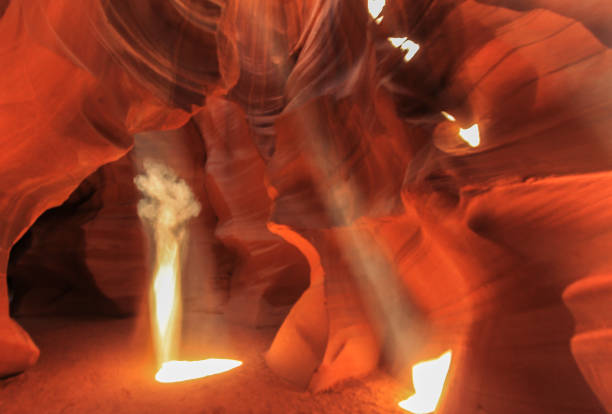 Upper Antelope Canyon - Navajo Reserve - USA Lights, shadows and details of the Upper Antelope Canyon - Arizona upper antelope canyon stock pictures, royalty-free photos & images