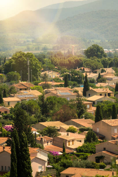 Traditional village in the Toulon region, in the south of France. stock photo