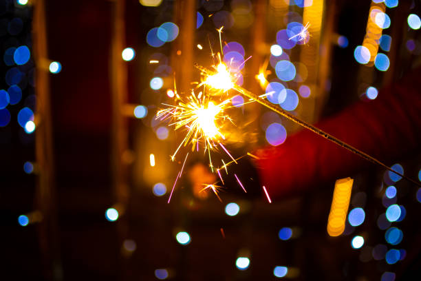 šťastný nový rok - zářivý fotky - stock snímky, obrázky a fotky