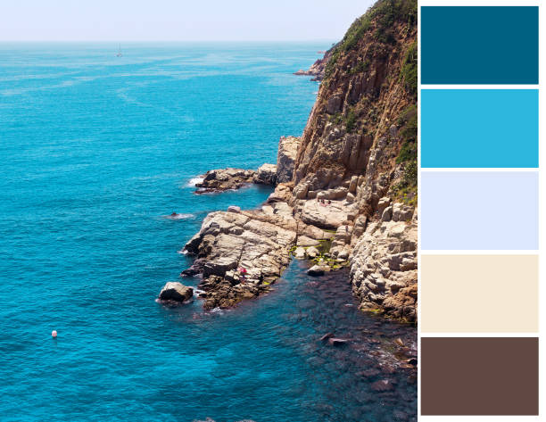 istock Blue sea colour palette. 1088239640