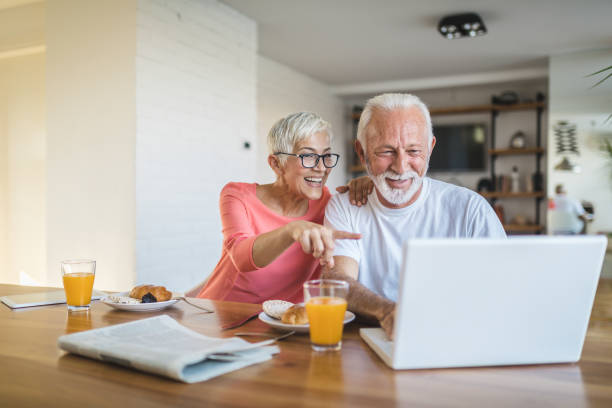 istock Senior couple booking their flight back to home 1088251068