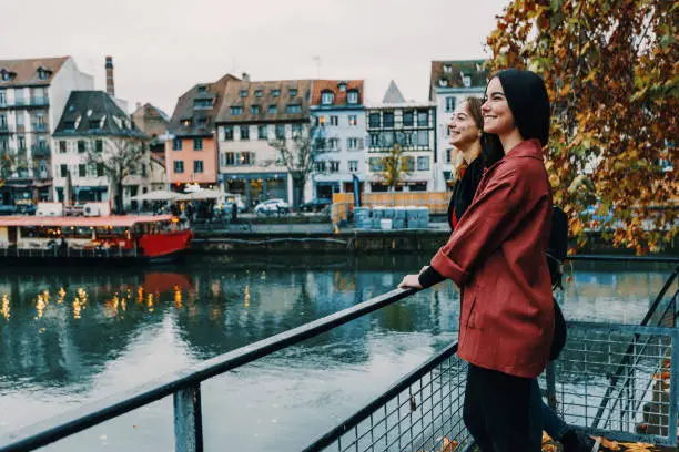 French tourists on city break in Strasbourg