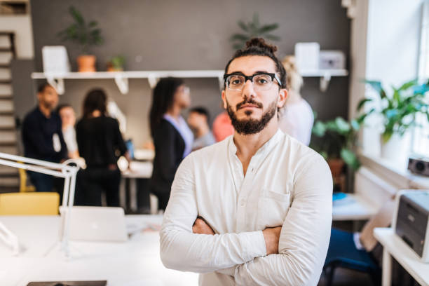 istock Successful casual Middle Eastern businessman in co-working space in Sweden 1088255190