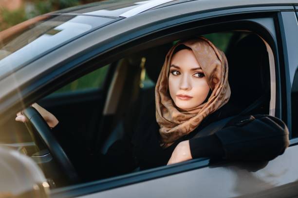 istock Middle eastern ethnicity woman in car as driver 1088256318