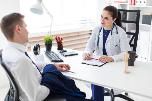 istock The young man came to see the doctor. 1088263108