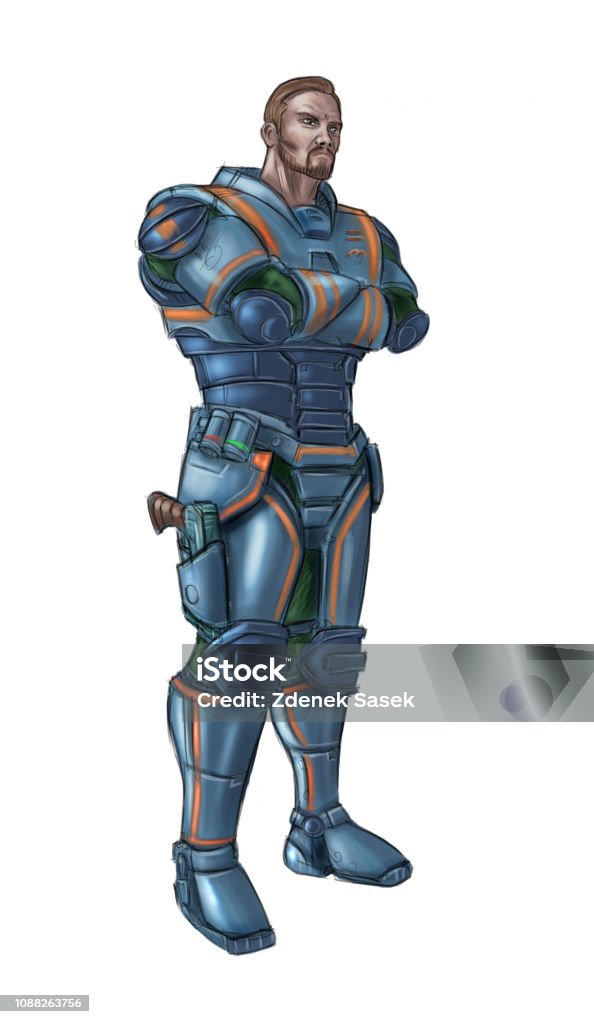 Concept Art Science Fiction Illustration Of Woman In Futuristic Clothing  Design Stock Illustration - Download Image Now - iStock