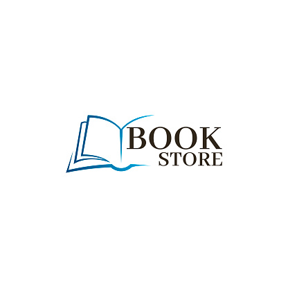 Bookstore Logo template. Design logo open book. vector illustration