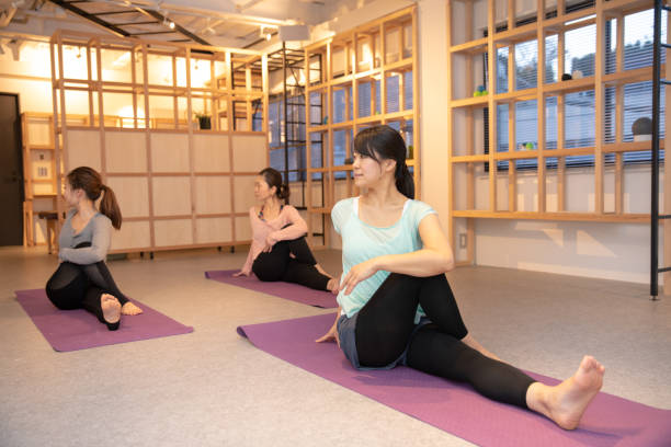 istock Yoga class in personal gym 1088267726