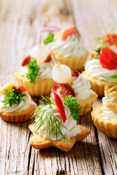 istock Variety of canapes 108826893