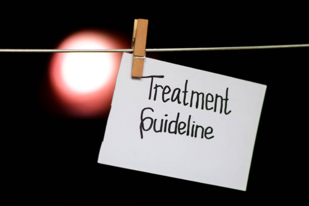 istock Treatment Guideline handwriting on paper. 1088300990