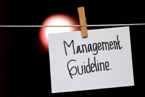 istock Management Guideline handwriting on paper. 1088302062