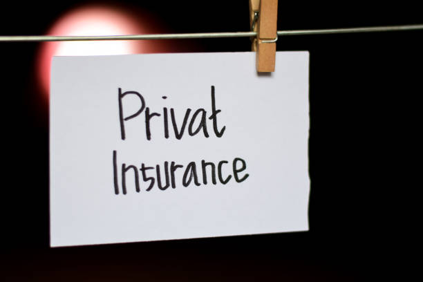 istock Privat Insurance handwriting on paper. 1088302108