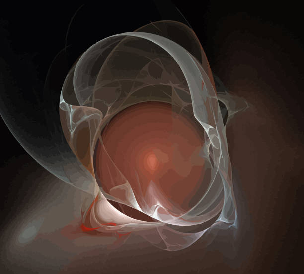istock image of one Digital Fractal on Black Color 1088320668