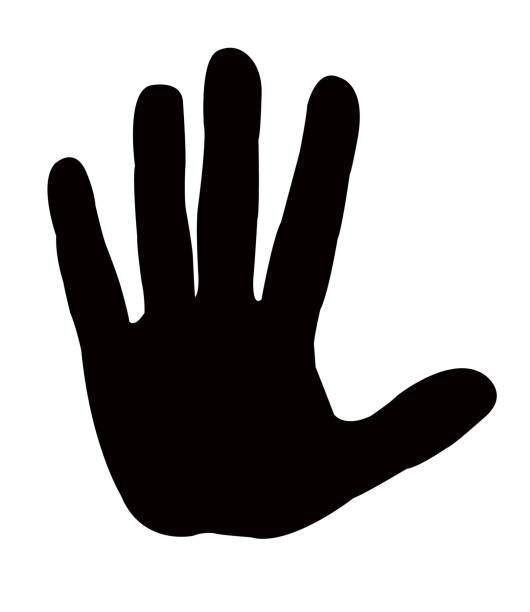 Left Hand Rint Black Hand Print Left