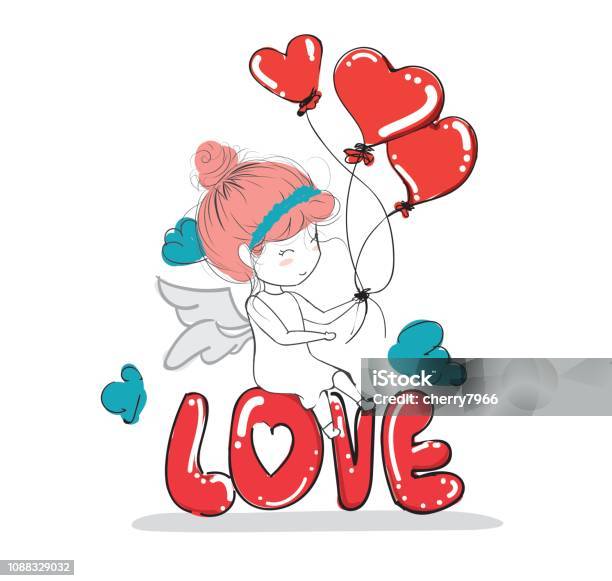 Mutlu Sevgililer Günü Sevimli Çizgi Tebrik Kartı Tebrik Kartı Kalp Yaratıcı El Çekilmiş Kart Vektör Öğeleri Aşk Stok Vektör Sanatı & Aşk‘nin Daha Fazla Görseli