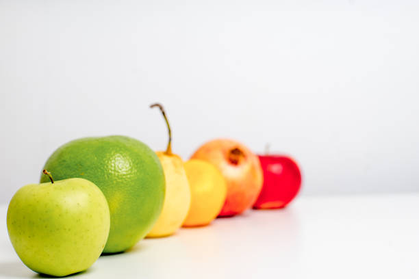 istock Creative layout made of fruits on a white background 1088332218