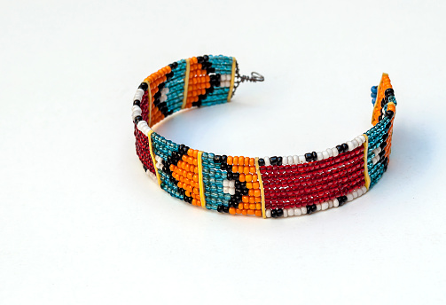 Masais bracelets surrounded by white background