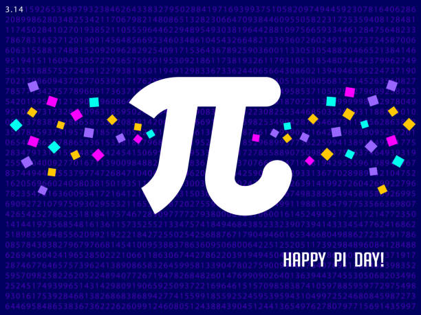 illustrations, cliparts, dessins animés et icônes de happy pi day ! célébrons la journée de pi. constante mathématique. le 14 mars (3/14). rapport de la circonférence d’un cercle à son diamètre. nombre constant pi - pi