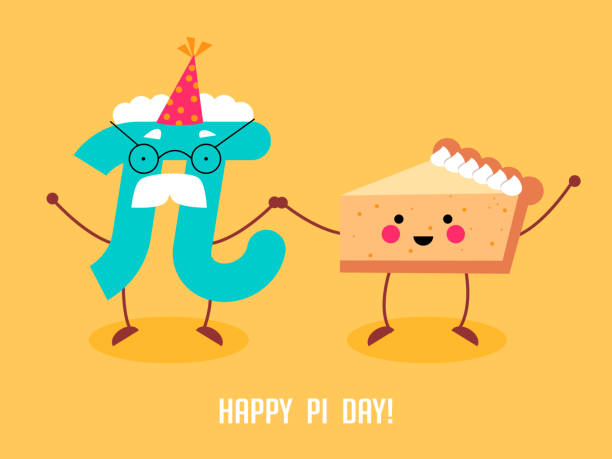 illustrations, cliparts, dessins animés et icônes de happy pi day ! célébrons la journée de pi. constante mathématique. le 14 mars (3/14). rapport de la circonférence d’un cercle à son diamètre. nombre constant pi - pi
