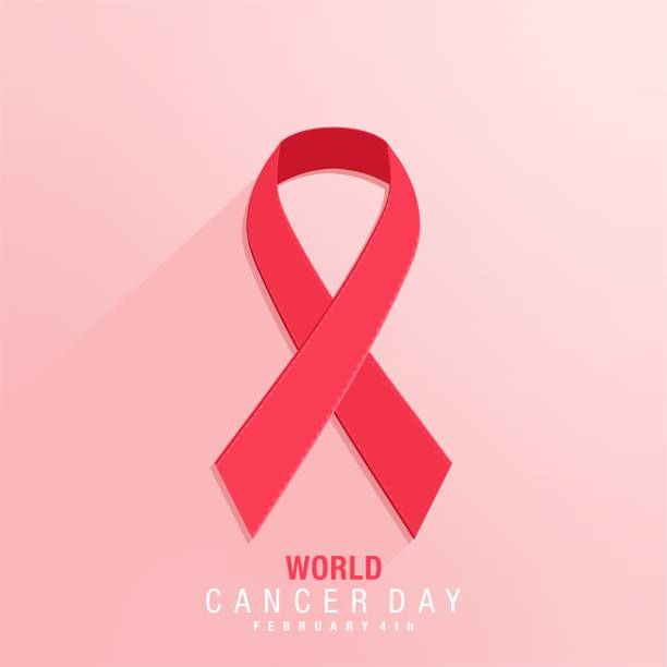 projekt światowego dnia walki z rakiem - white background isolated ribbon awareness ribbon stock illustrations