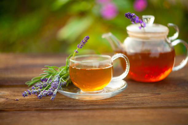 istock delicious green tea in beautiful glass bowl on table 1088353008