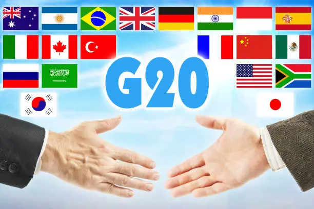 The Group of Twenty. Cooperation of twenty countries with the largest economies in the world