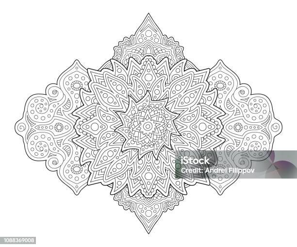 Coloring Book Page With Beautiful Abstract Pattern Stock Illustration - Download Image Now - Abstract, Albumen Print, Backgrounds