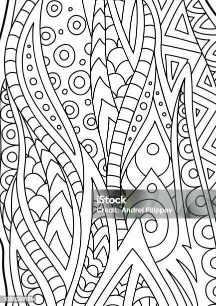 Abstract Black And White Coloring Book Art Stock Illustration - Download Image Now - Pattern, Coloring, Coloring Book Page - Illlustration Technique