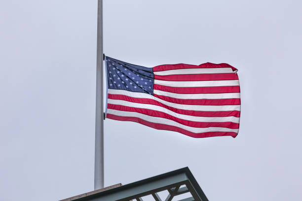 istock american flag on an american Embassy 1088379230