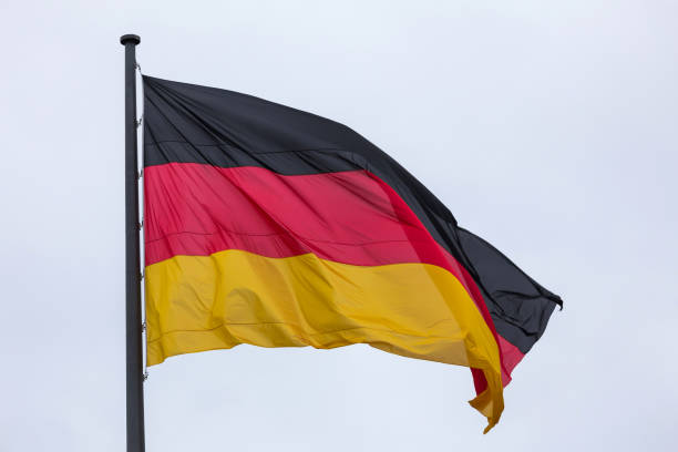istock an big german flag waving in the wind 1088379262