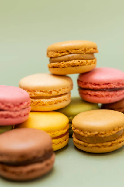 istock Vintage pastel colored French macaroons or macarons 1088381128