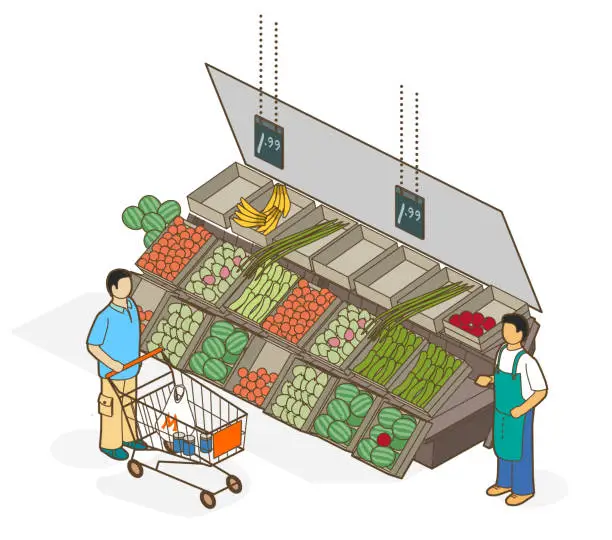 Vector illustration of groceries