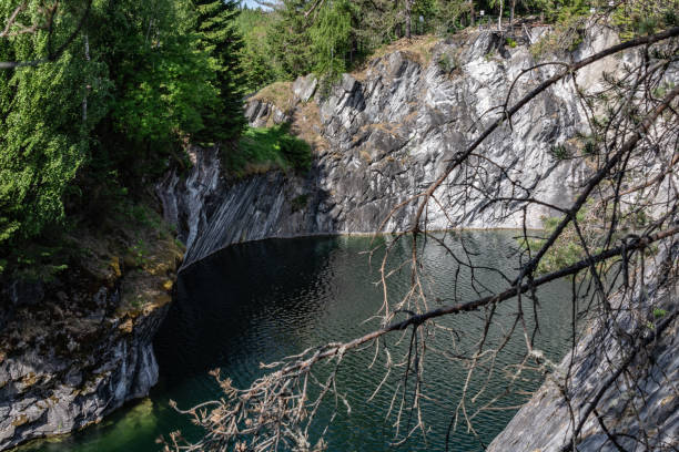 istock Artificial marble canyon filled with water 1088413260