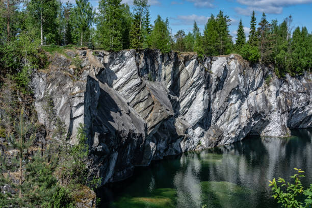 istock Artificial marble canyon filled with water 1088413324