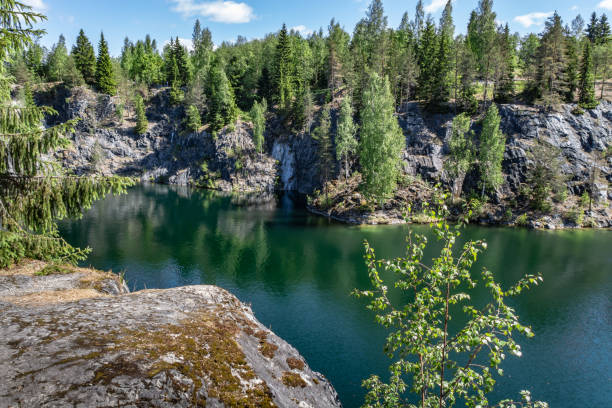istock Artificial marble canyon filled with water 1088413862