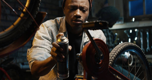 istock Man working in a bicycle repair shop 1088421028