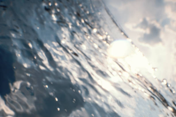 istock Underwater view of the water surface. Underwater background. 1088423400