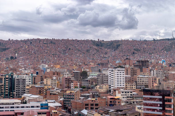 La Paz buildings stock photo