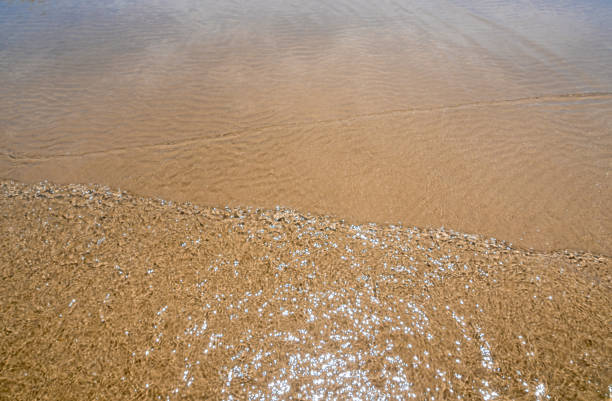 istock Light reflection on the surface of movement sea on sand beach 1088426640