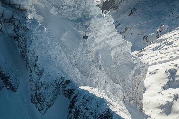 istock Alpine scenery from the air through the airplane window 1088429144