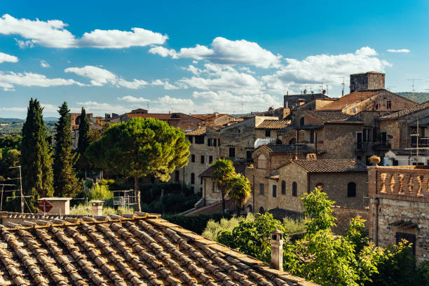 istock Tuscany, San Gimignano town, rooftops Italy 1088429332