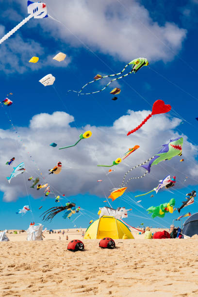 istock Colorful kites against a blue sky 1088430990