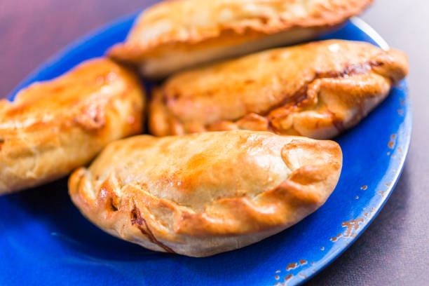 istock Homemade large empanadas with different staffings. 1088433234